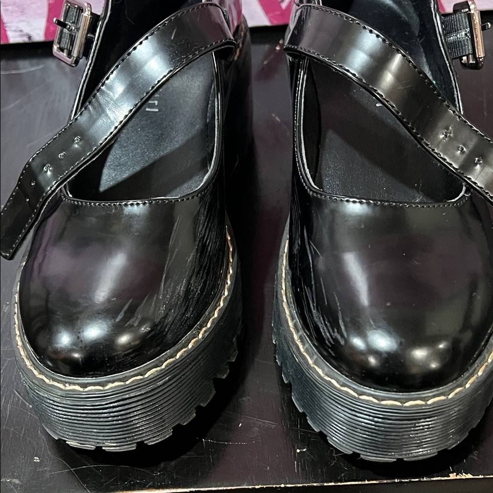 Madden Girl Black Platform Mary Jane Shoes - Picture 5 of 6